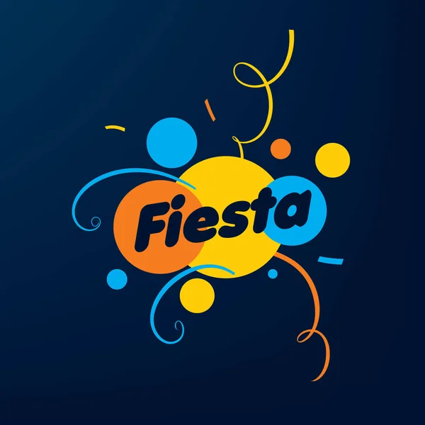 Logotipo abstrato para a Fiesta. Ilustração vetorial . —  Vetores de Stock