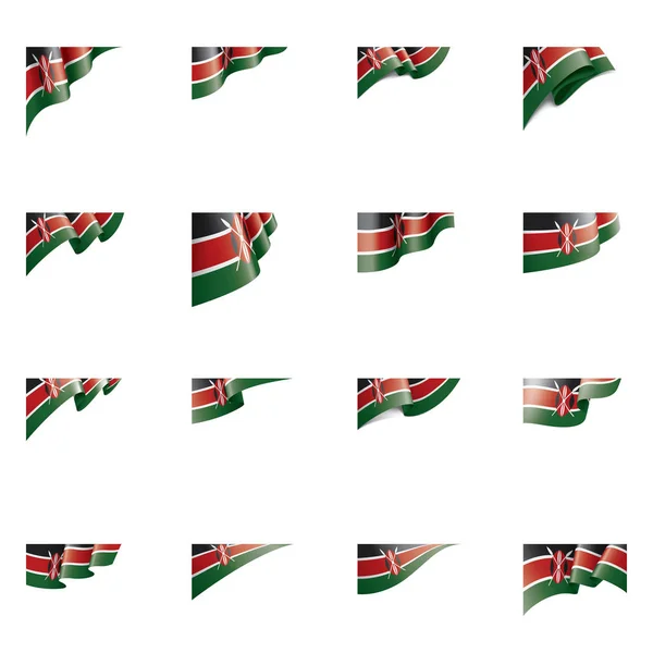 Kenya flag, egy fehér háttér vektor illusztráció — Stock Vector