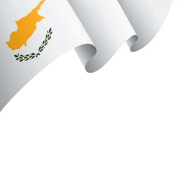 De vlag van Cyprus, vectorillustratie op een witte achtergrond — Stockvector