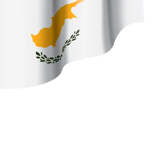 Kyperská vlajka, vektorové ilustrace na bílém pozadí — Stockový vektor