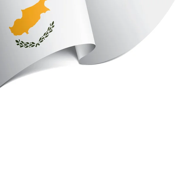 De vlag van Cyprus, vectorillustratie op een witte achtergrond — Stockvector