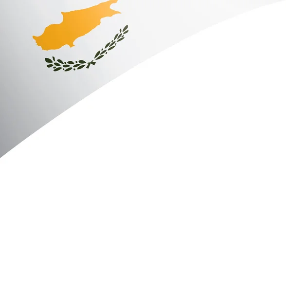 Κυπριακή σημαία, εικονογράφηση διάνυσμα σε λευκό φόντο — Διανυσματικό Αρχείο