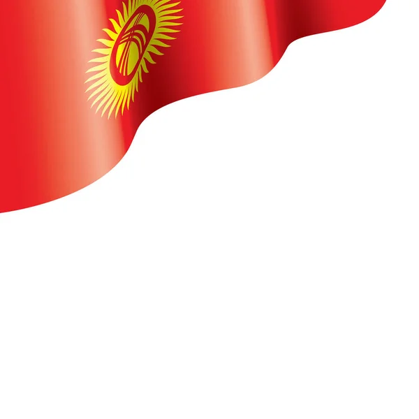 Kirgizja flaga, wektor ilustracja na białym tle — Wektor stockowy