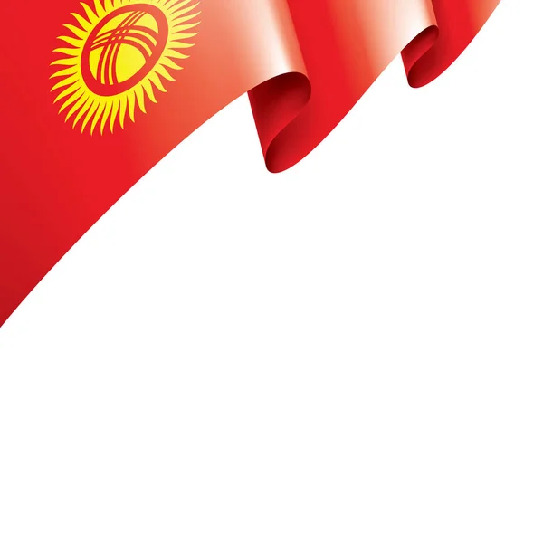 Kirghizia Flagge, Vektorabbildung auf weißem Hintergrund — Stockvektor