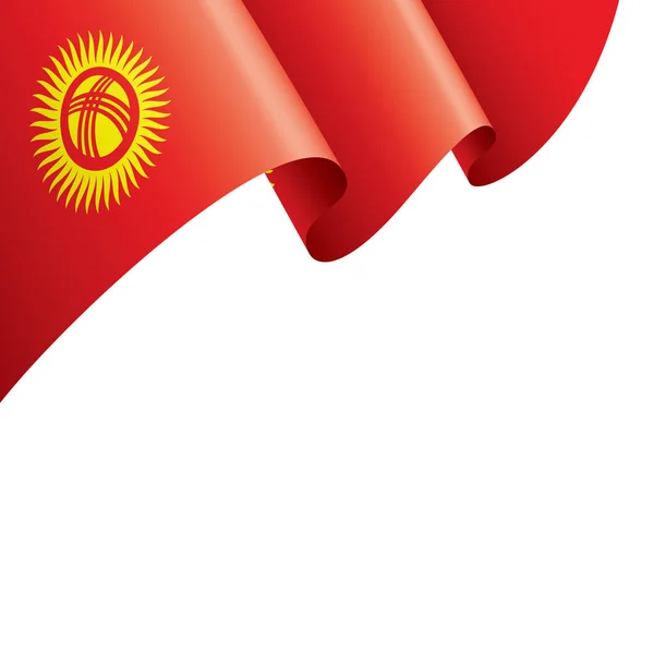 Прапор Киргизії, Векторні ілюстрації на білому тлі — стоковий вектор