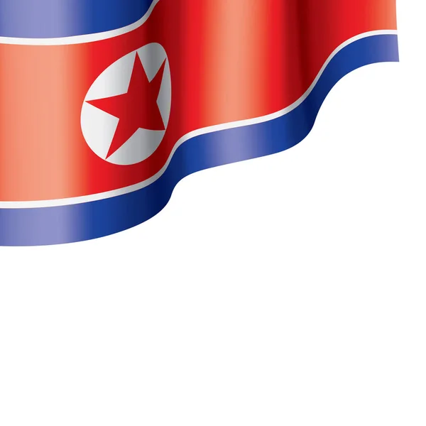 Bandera de Corea del Norte, ilustración vectorial sobre fondo blanco — Vector de stock