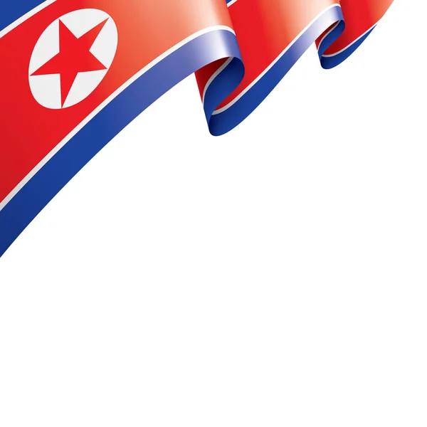 朝鲜国旗，白色背景上的矢量图解 — 图库矢量图片