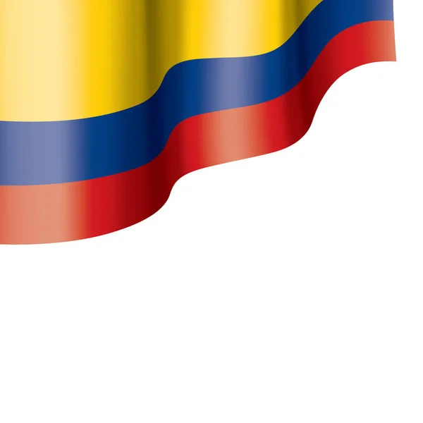 Colombia flagga, vektor illustration på en vit bakgrund — Stock vektor