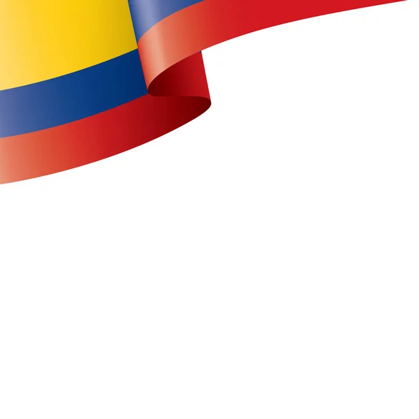 Bandera de Colombia, ilustración vectorial sobre fondo blanco — Archivo Imágenes Vectoriales