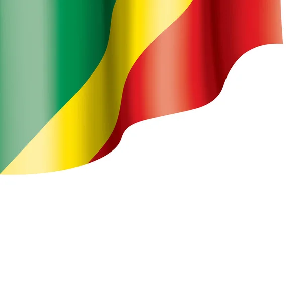 コンゴの旗白い背景のベクトルイラスト — ストックベクタ