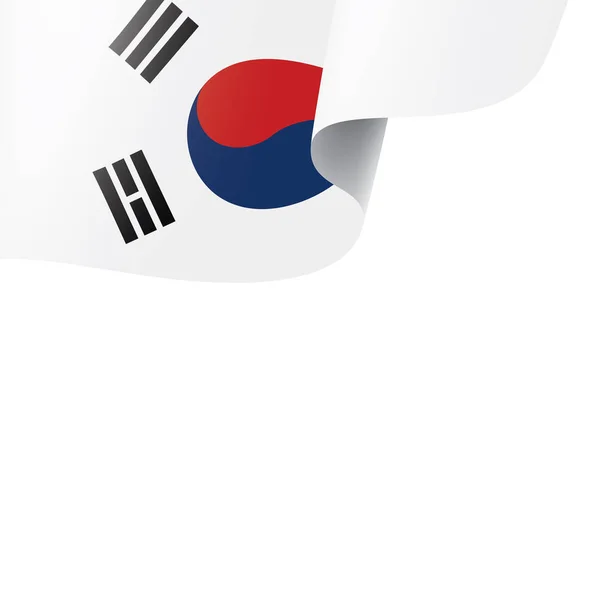 Bandeira sul-coreana, ilustração vetorial sobre um fundo branco — Vetor de Stock