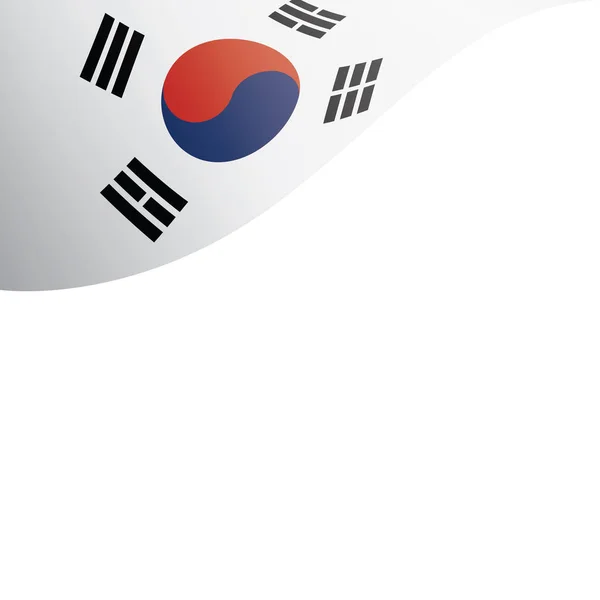 Флаг Южной Кореи, векторная иллюстрация на белом фоне — стоковый вектор