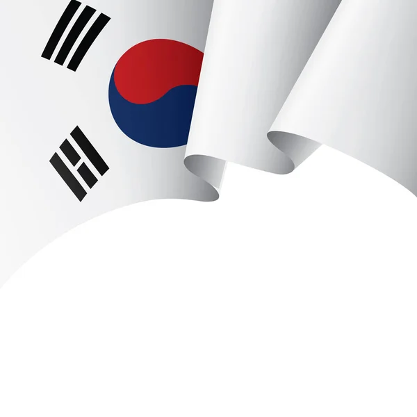 Bandeira sul-coreana, ilustração vetorial sobre um fundo branco —  Vetores de Stock