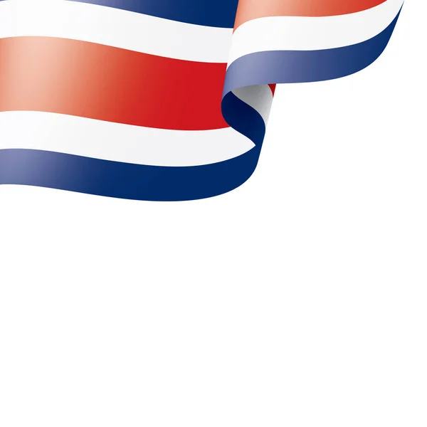 Bandiera Costa Rica, illustrazione vettoriale su sfondo bianco — Vettoriale Stock
