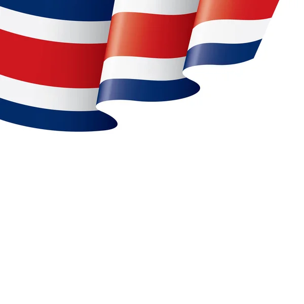 Flaga Kostaryki, ilustracja wektora na białym tle — Wektor stockowy