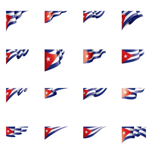 Cuba flag, vector illustration on a white background — Stock Vector