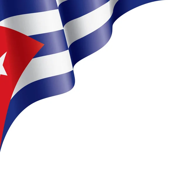 Kuba zászló, vektor illusztráció fehér alapon — Stock Vector