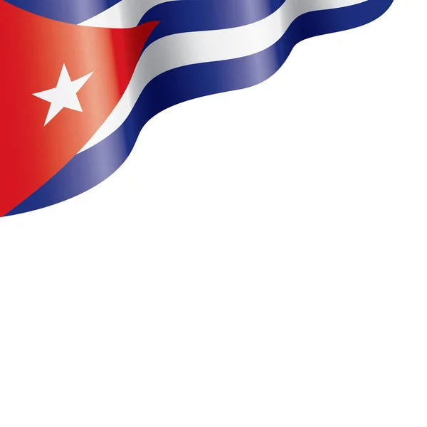 쿠바 국기, 흰 배경 위의 벡터 일러스트 — 스톡 벡터