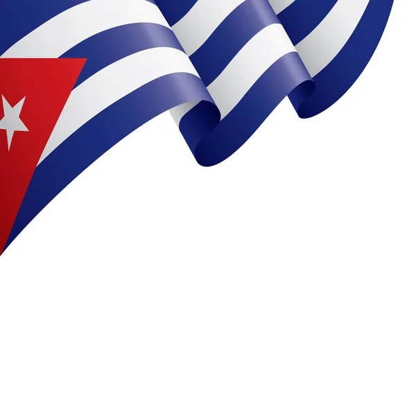 Drapeau de Cuba, illustration vectorielle sur fond blanc — Image vectorielle