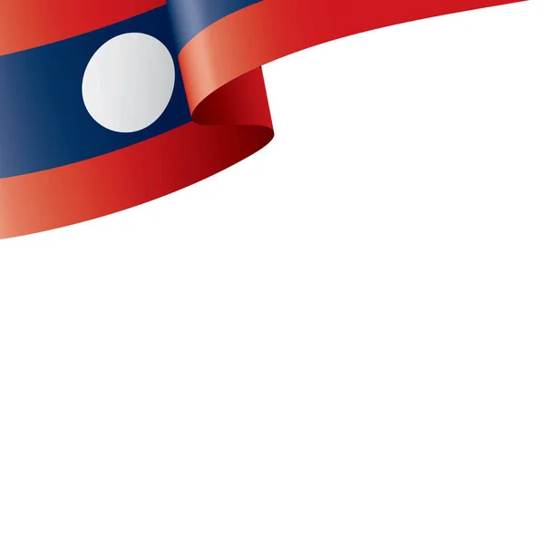 Прапор Лаосу, Векторні ілюстрації на білому фоні — стоковий вектор