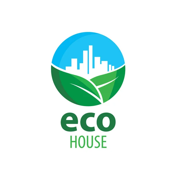 Eco ház jele. Fehér háttér vektor illusztráció — Stock Vector