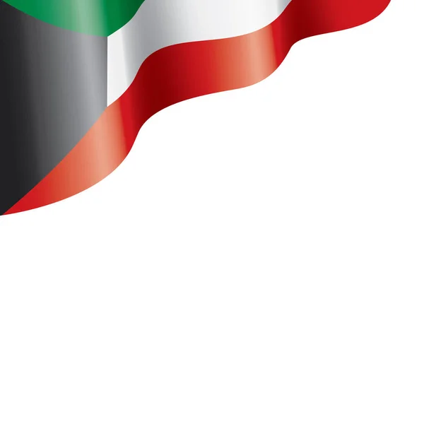 Kuwejcka flaga, ilustracja wektora na białym tle — Wektor stockowy