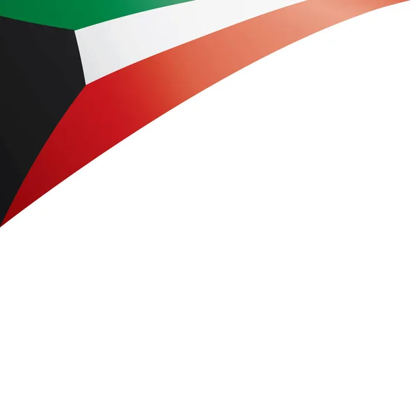 Kuwait flagga, vektor illustration på en vit bakgrund — Stock vektor