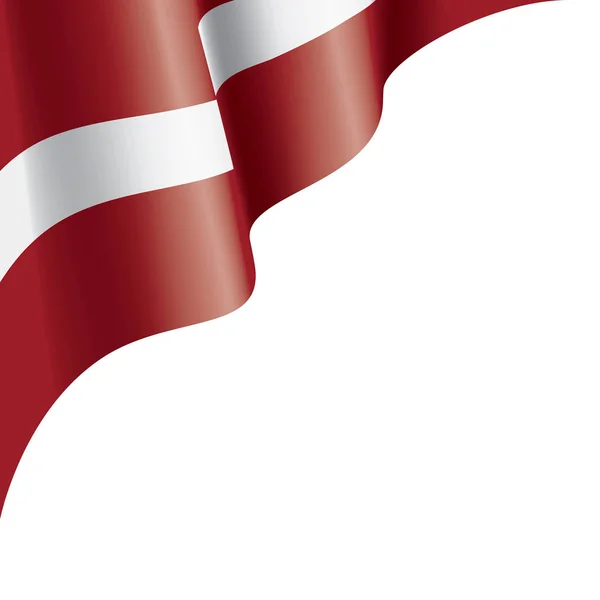 Lettland-Flagge, Vektordarstellung auf weißem Hintergrund — Stockvektor
