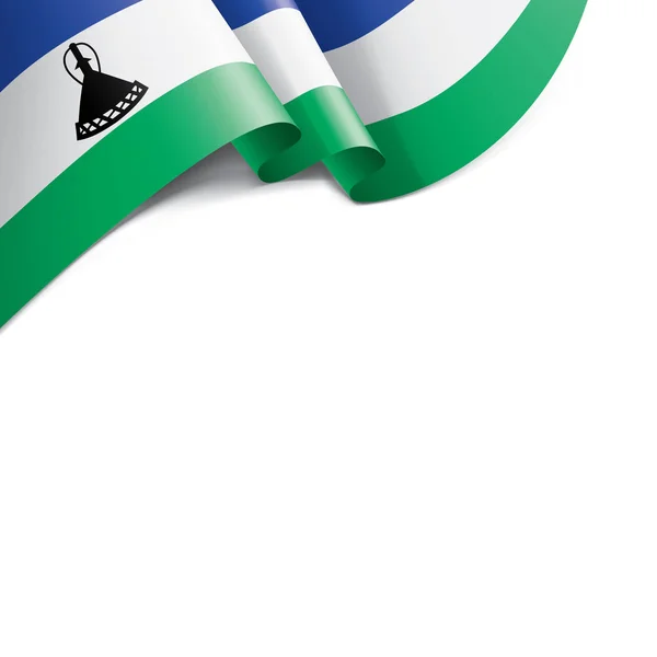Bandera de Lesotho, ilustración vectorial sobre fondo blanco — Archivo Imágenes Vectoriales