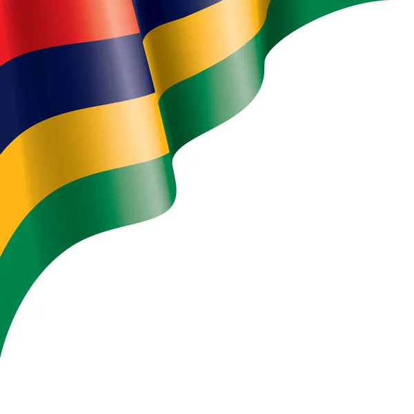Vlag van Mauritius, vectorillustratie op een witte achtergrond — Stockvector