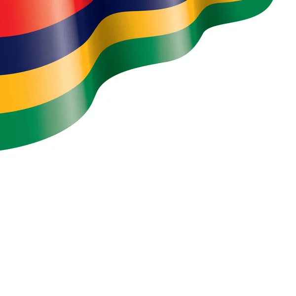 Vlag van Mauritius, vectorillustratie op een witte achtergrond — Stockvector