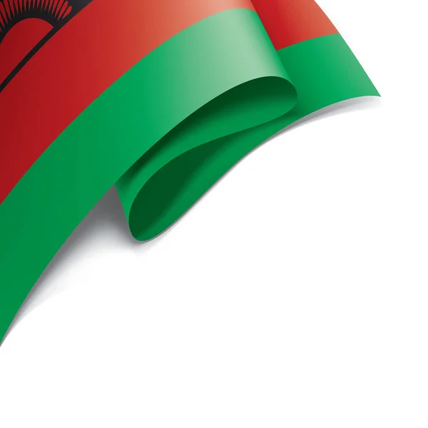 Bandera de Malawi, ilustración vectorial sobre fondo blanco — Archivo Imágenes Vectoriales