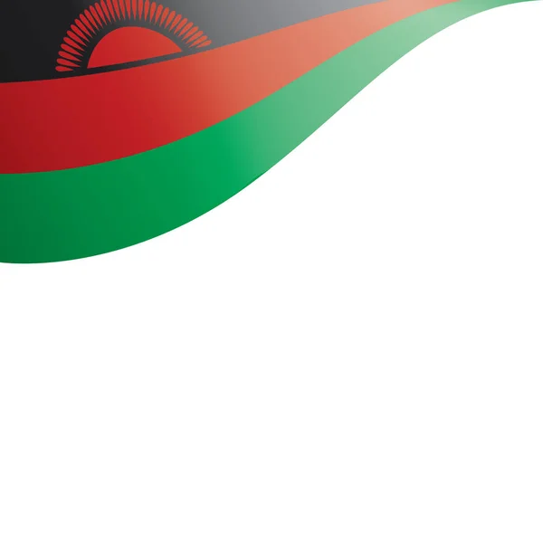 Malawi zászló, egy fehér háttér vektor illusztráció — Stock Vector