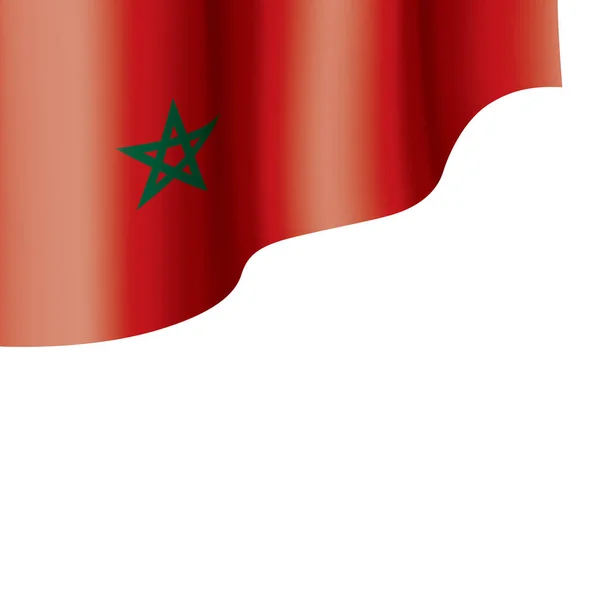 Bandera Nacional Marruecos Ilustración Vectorial Sobre Fondo Blanco — Archivo Imágenes Vectoriales