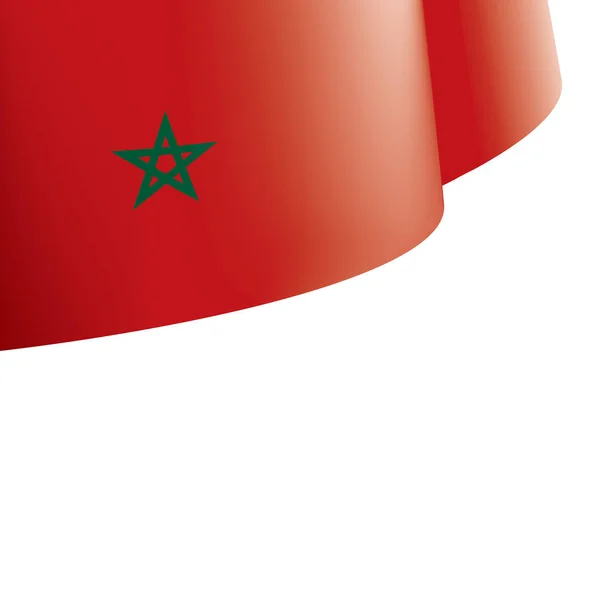 Marocco bandiera, illustrazione vettoriale su sfondo bianco — Vettoriale Stock