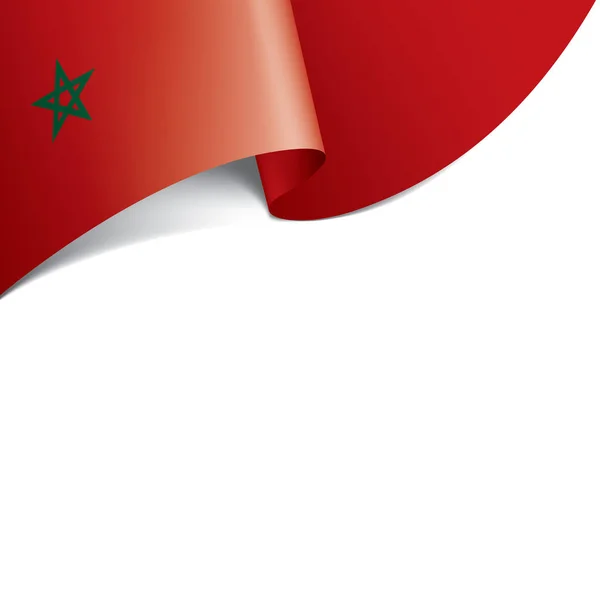 Marokańska flaga, ilustracja wektora na białym tle — Wektor stockowy