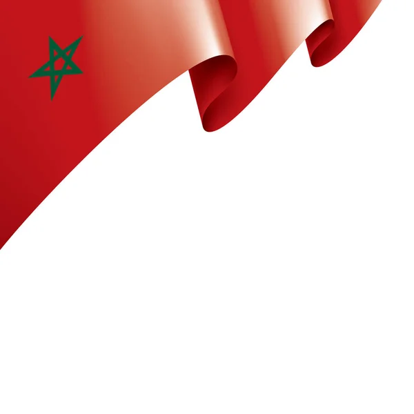 Morocco vlag, vector illustratie op een witte achtergrond — Stockvector