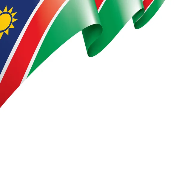 Flaga Namibii, wektor ilustracja na białym tle — Wektor stockowy