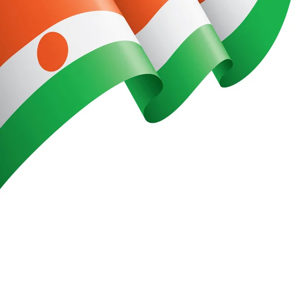 Bandeira do Níger, ilustração vetorial sobre um fundo branco — Vetor de Stock