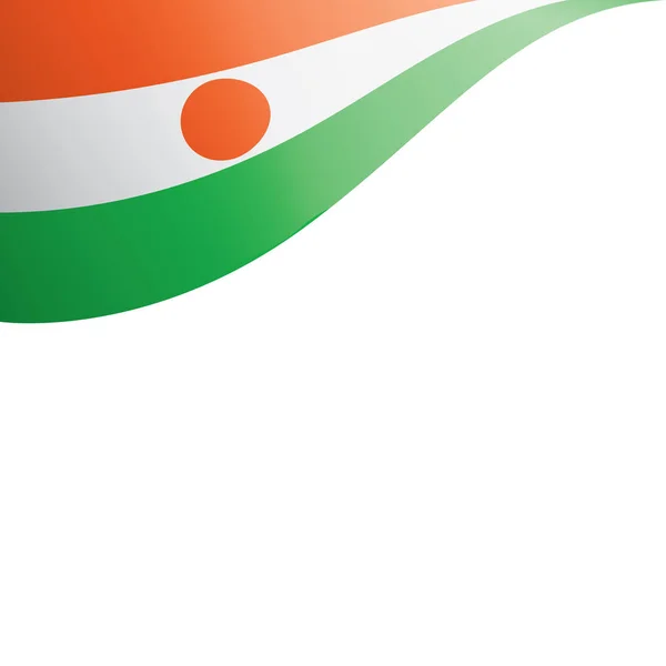 Bandiera Niger, illustrazione vettoriale su sfondo bianco — Vettoriale Stock