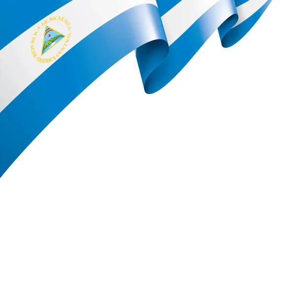 Nicaragua flag, vector illustration on a white background — Stock Vector