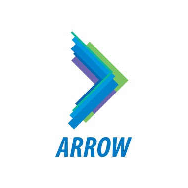 Oklu soyut iş logo tasarım şablonu