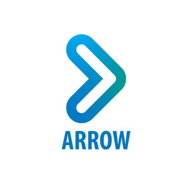 Oklu soyut iş logo tasarım şablonu