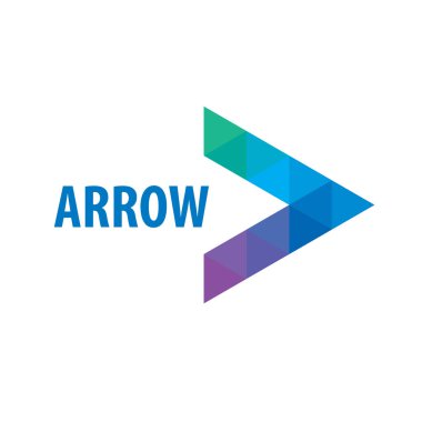 Oklu soyut iş logo tasarım şablonu