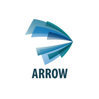 Oklu soyut iş logo tasarım şablonu