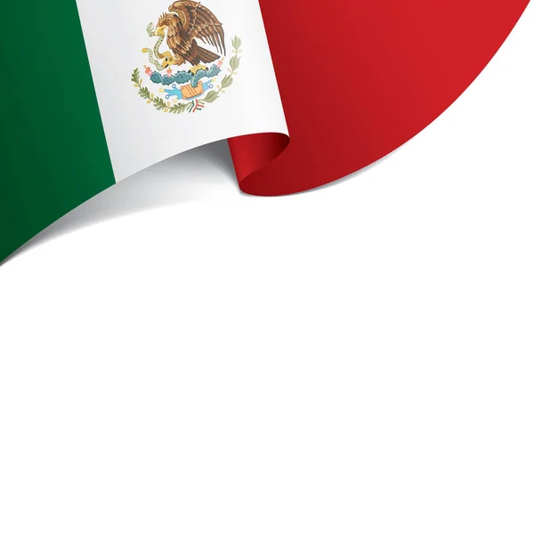 Мексиканським прапором, Векторні ілюстрації на білому фоні — стоковий вектор