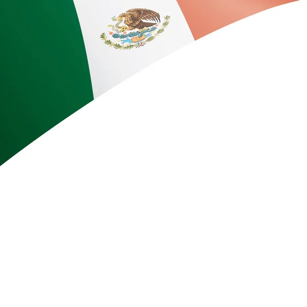 Bandeira mexicana, ilustração vetorial sobre um fundo branco — Vetor de Stock