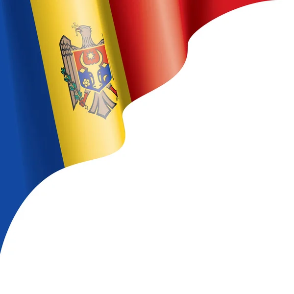 Флаг Молдовы, векторная иллюстрация на белом фоне — стоковый вектор