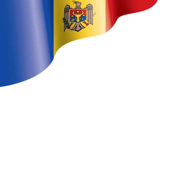 Drapeau Moldavie, illustration vectorielle sur fond blanc — Image vectorielle