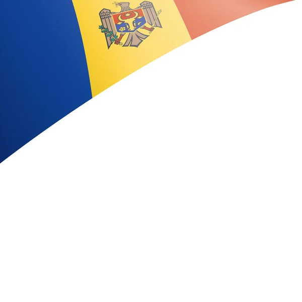 Moldavia Bandera Nacional Ilustración Vectorial Sobre Fondo Blanco — Vector de stock